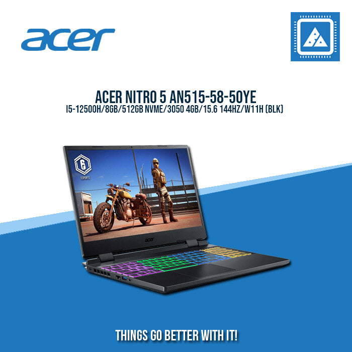ACER NITRO 5 AN515-58-50YE I5-12500H/8GB/512GB NVME/3050 4GB | BEST FOR GAMING AND AUTOCAD LAPTOP ACER NITRO 5 AN515-58-50YE I5-12500H/8GB/512GB NVME/3050 4GB | BEST FOR GAMING AND AUTOCAD LAPTOP
